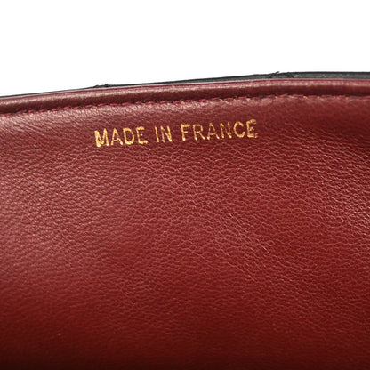 Chanel 1989-1991 Black Lambskin Turnlock Small Full Flap Shoulder Bag