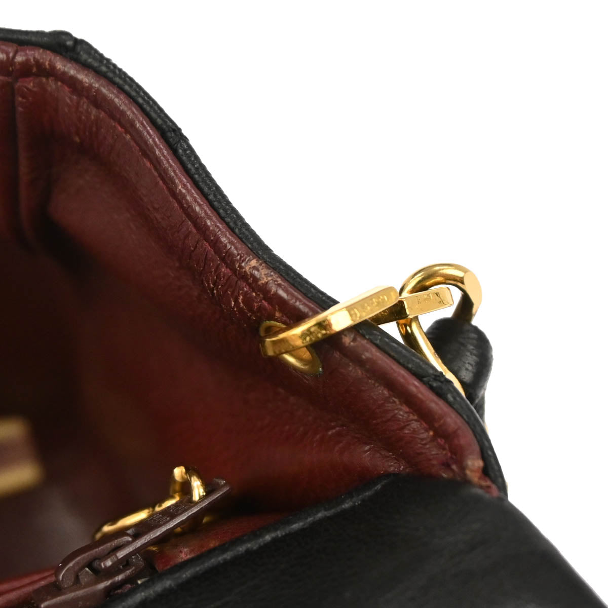 Chanel 1989-1991 Black Lambskin Turnlock Small Full Flap Shoulder Bag