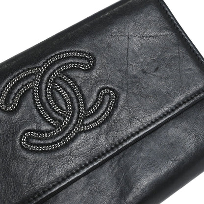 Chanel Black Lambskin Wallet Purse