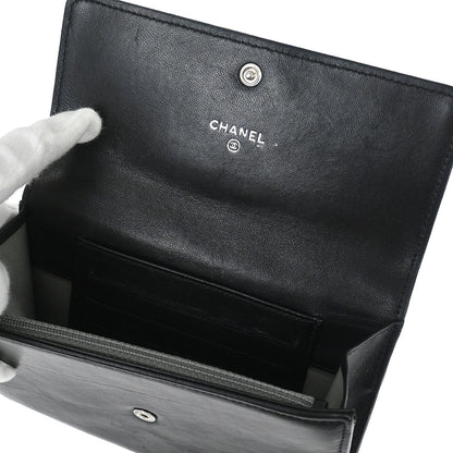 Chanel Black Lambskin Wallet Purse