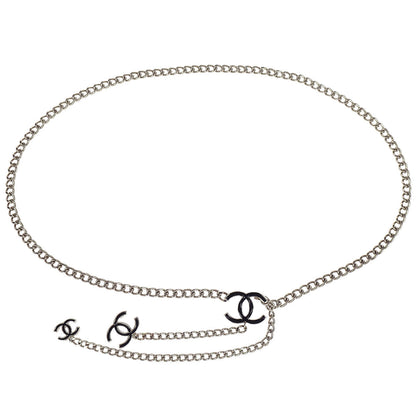 Chanel Chain Belt CC Silver Small Good