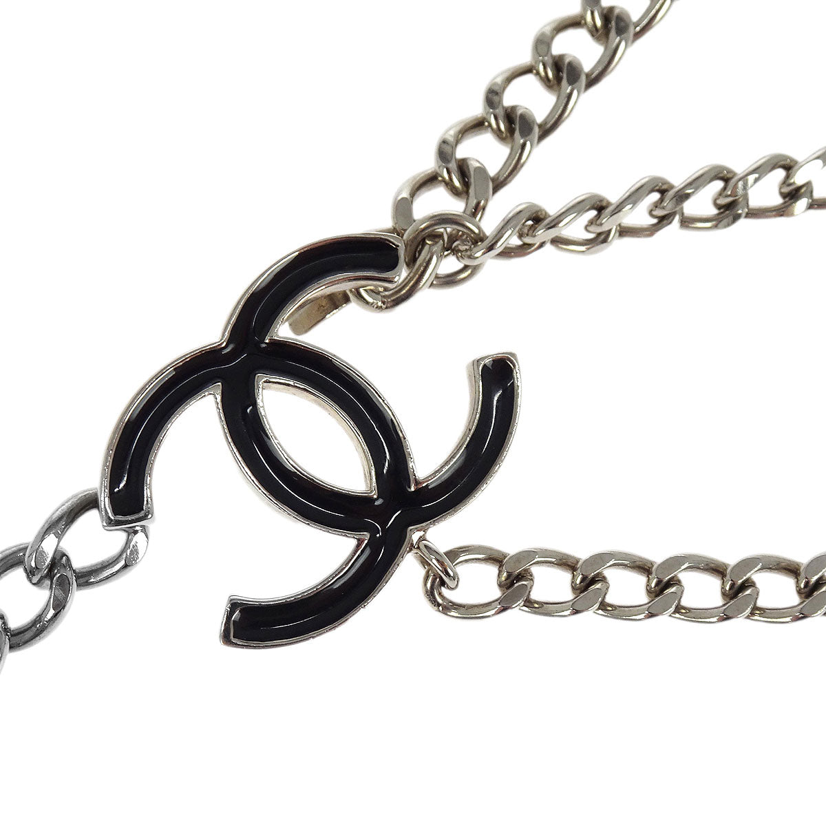 Chanel Chain Belt CC Silver Small Good