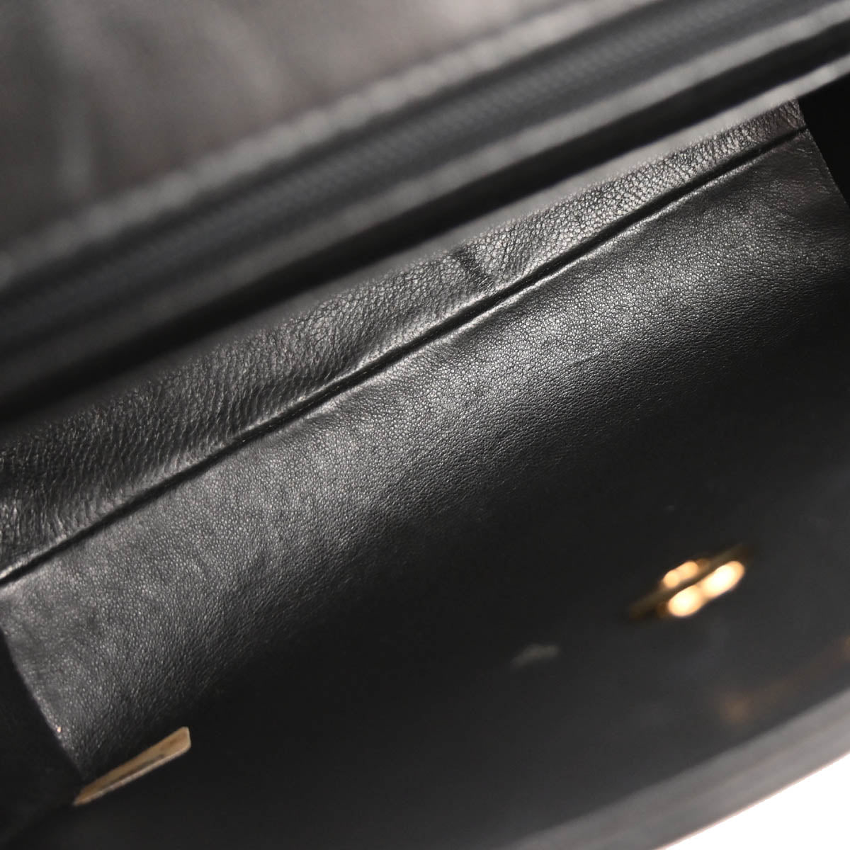 Chanel 1991-1994 Black Lambskin Top Handle Handbag