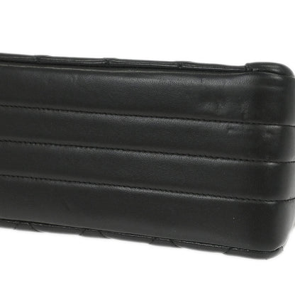 Chanel 1994-1996 Black Lambskin Paris Shoulder Bag