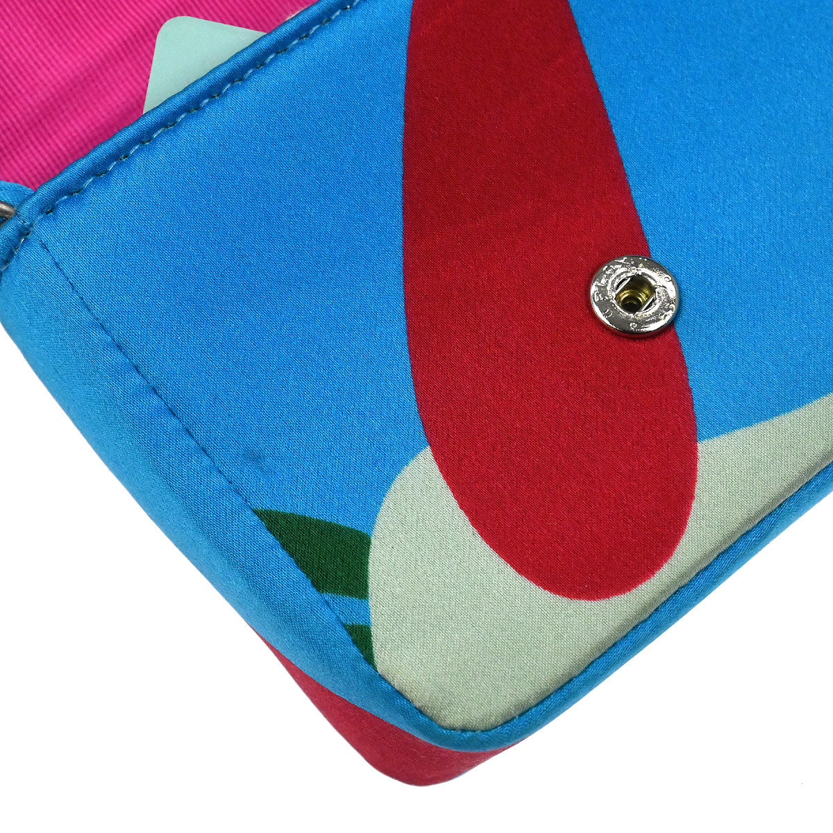 Chanel Blue Satin Micro Classic Flap Shoulder Bag Pochette