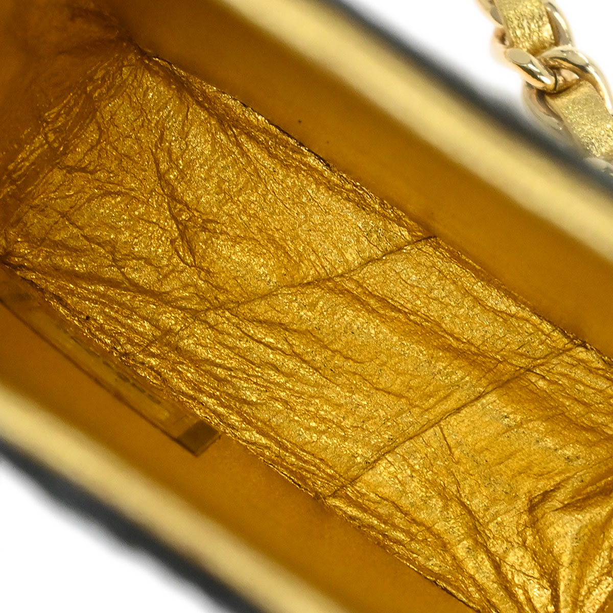 Chanel * Pony Hair Khaki Chain Shoulder Cigarette Case Small Good