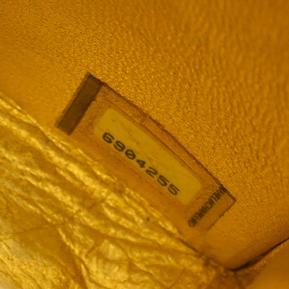 Chanel * Pony Hair Khaki Chain Shoulder Cigarette Case Small Good