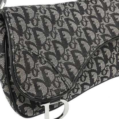 Christian Dior Black Saddle Trotter Handbag