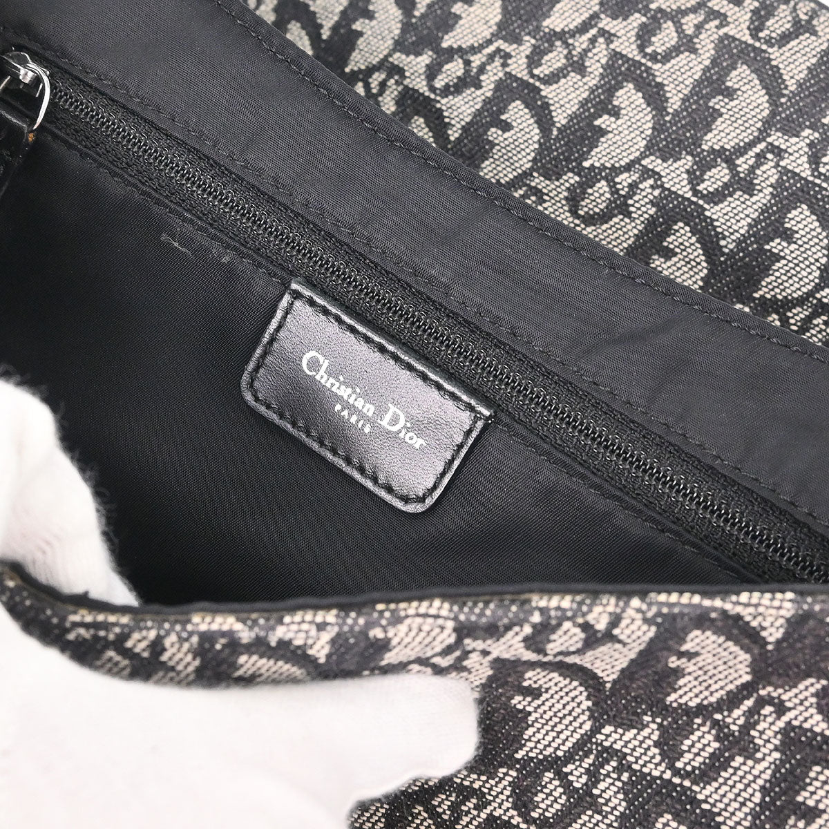 Christian Dior Black Saddle Trotter Handbag