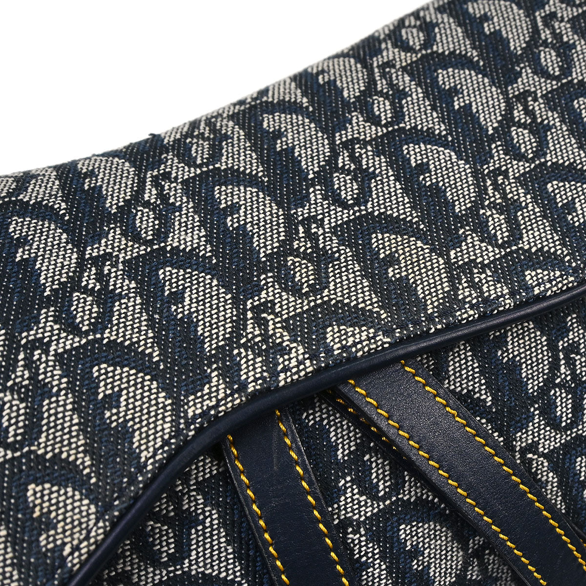 Christian Dior Navy Trotter Double Saddle Handbag