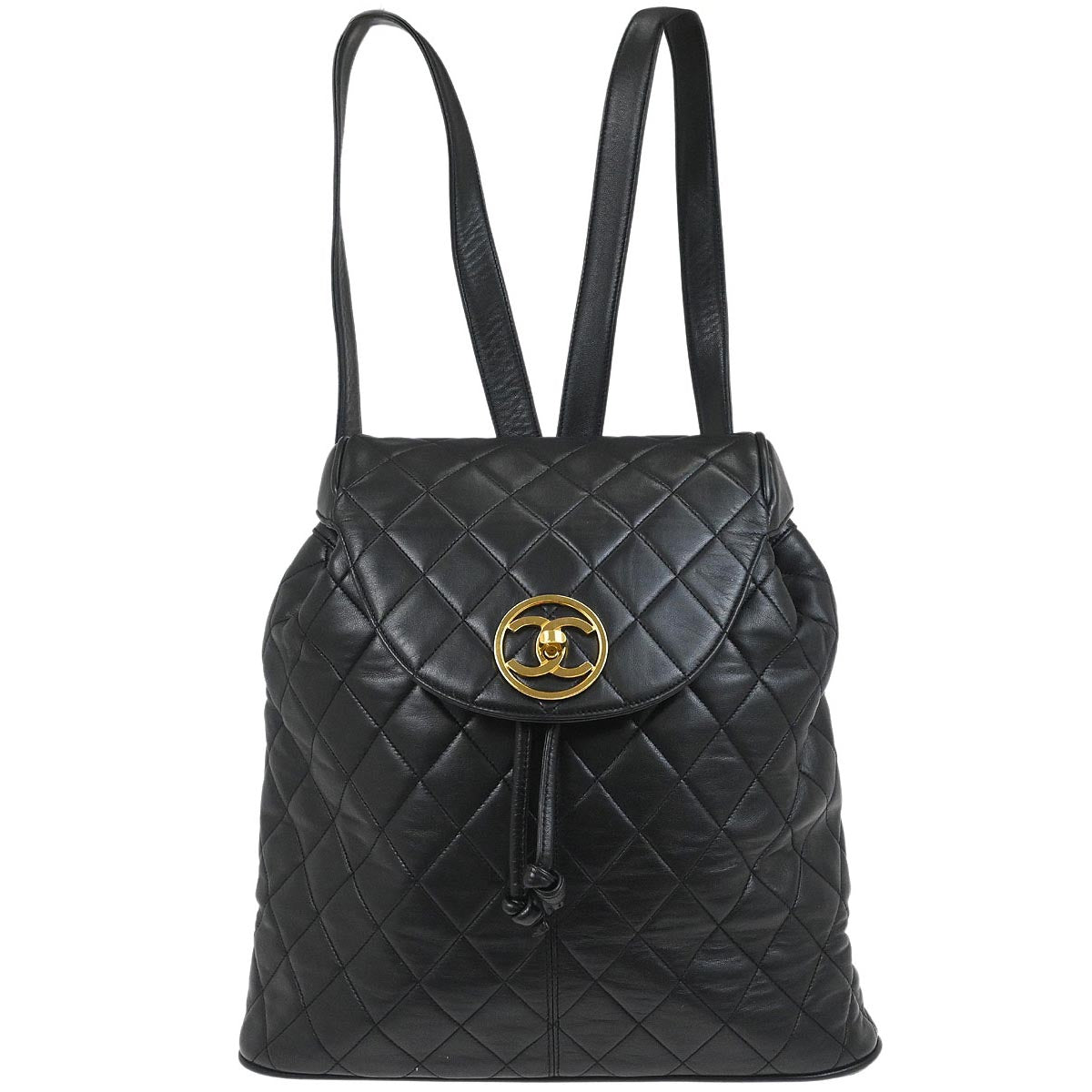 Chanel 1991-1994 Black Lambskin Backpack