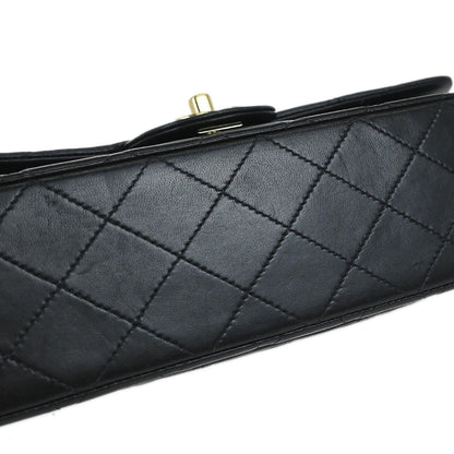 Chanel Black Lambskin Medium Classic Double Flap Shoulder Bag