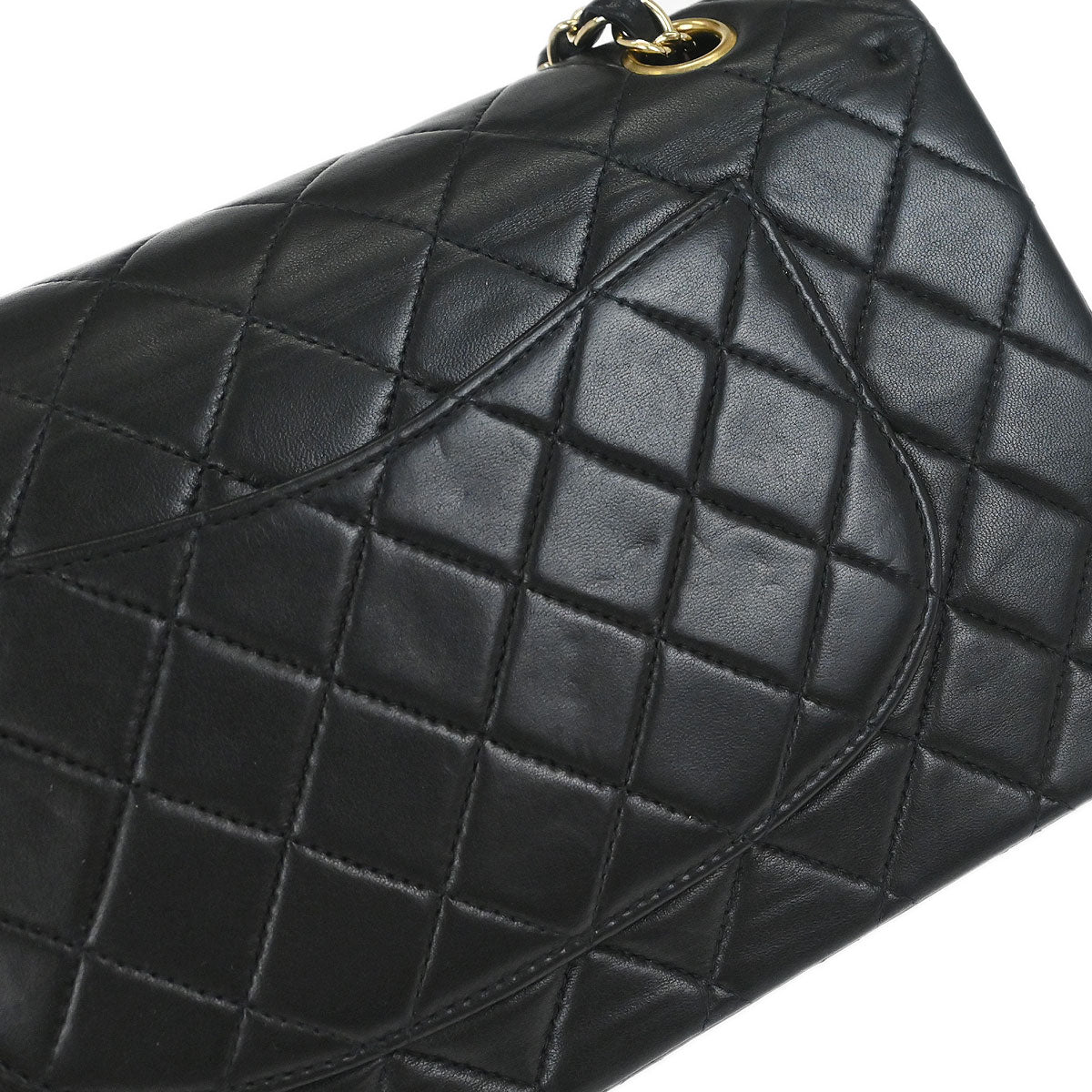 Chanel Black Lambskin Medium Classic Double Flap Shoulder Bag