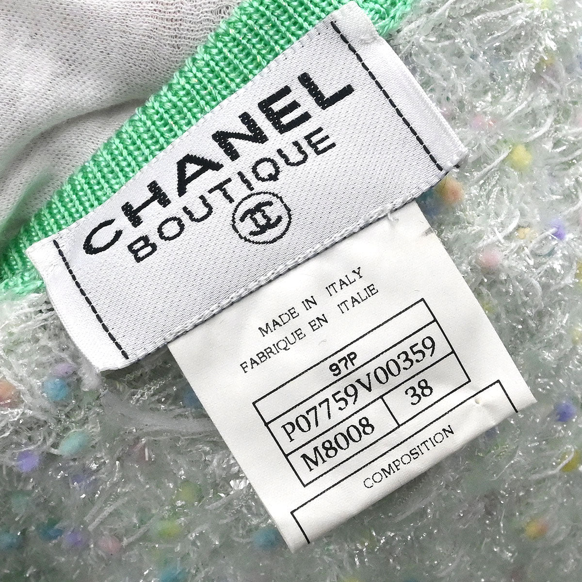 Chanel 1997 Cardigan Green #38