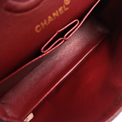 Chanel 1997-1999 Black Lambskin Small Classic Double Flap Shoulder Bag