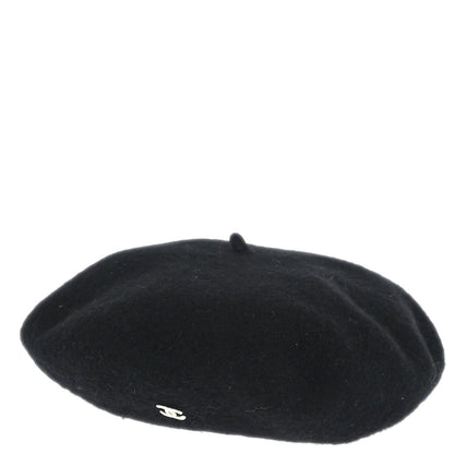 Chanel Black Hat Beret Small Good