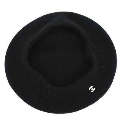 Chanel Black Hat Beret Small Good