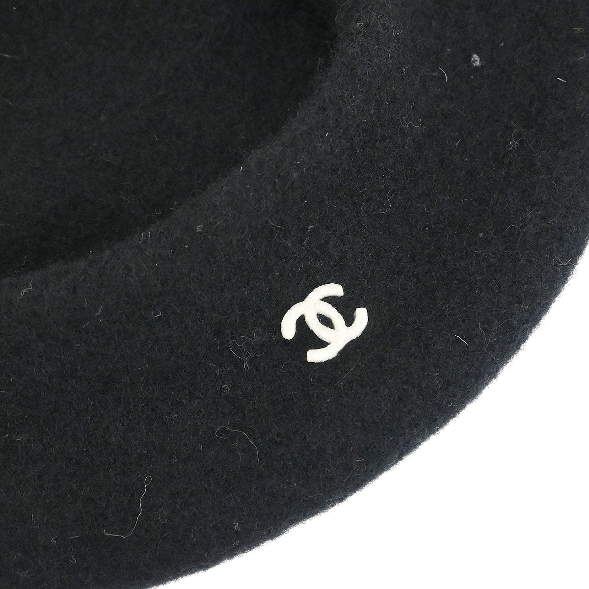 Chanel Black Hat Beret Small Good
