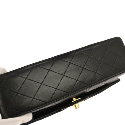 Chanel 1994-1996 Black Lambskin Medium Classic Double Flap Shoulder Bag