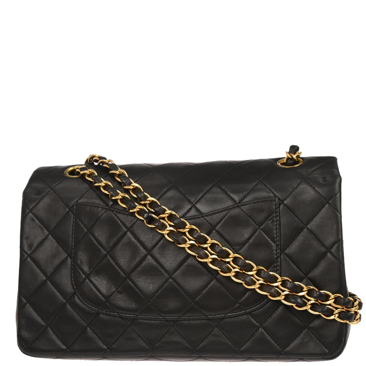 Chanel Black Lambskin Medium Classic Double Flap Shoulder Bag