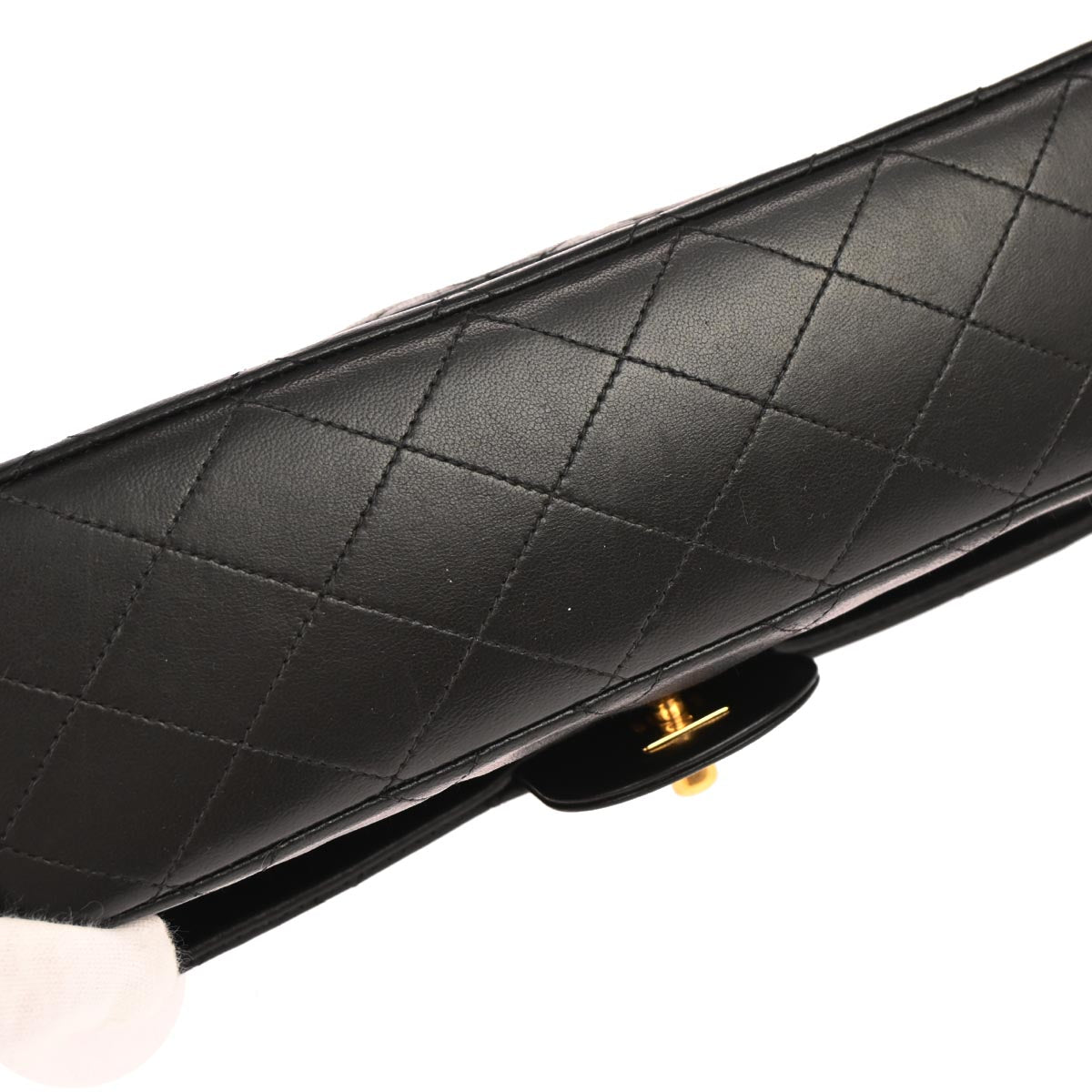 Chanel Black Lambskin Medium Classic Double Flap Shoulder Bag