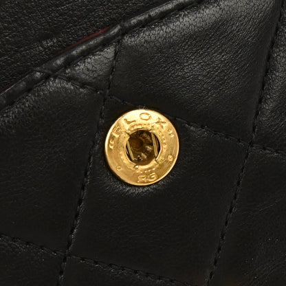 Chanel Black Lambskin Medium Classic Double Flap Shoulder Bag