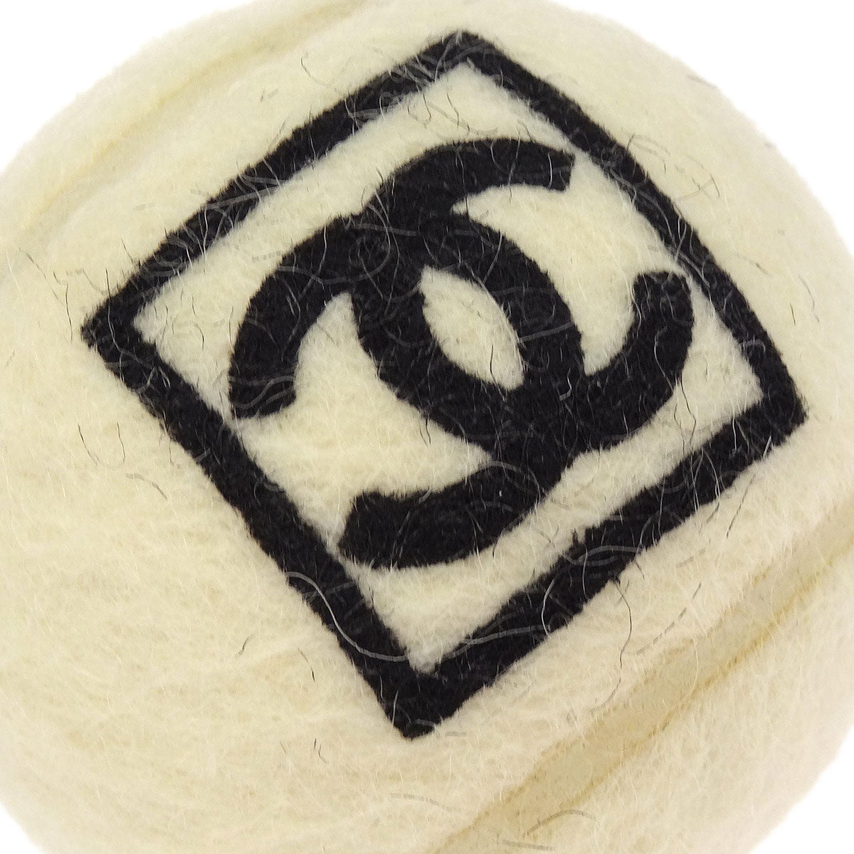 Chanel Sports Line Tennis Ball White Felt