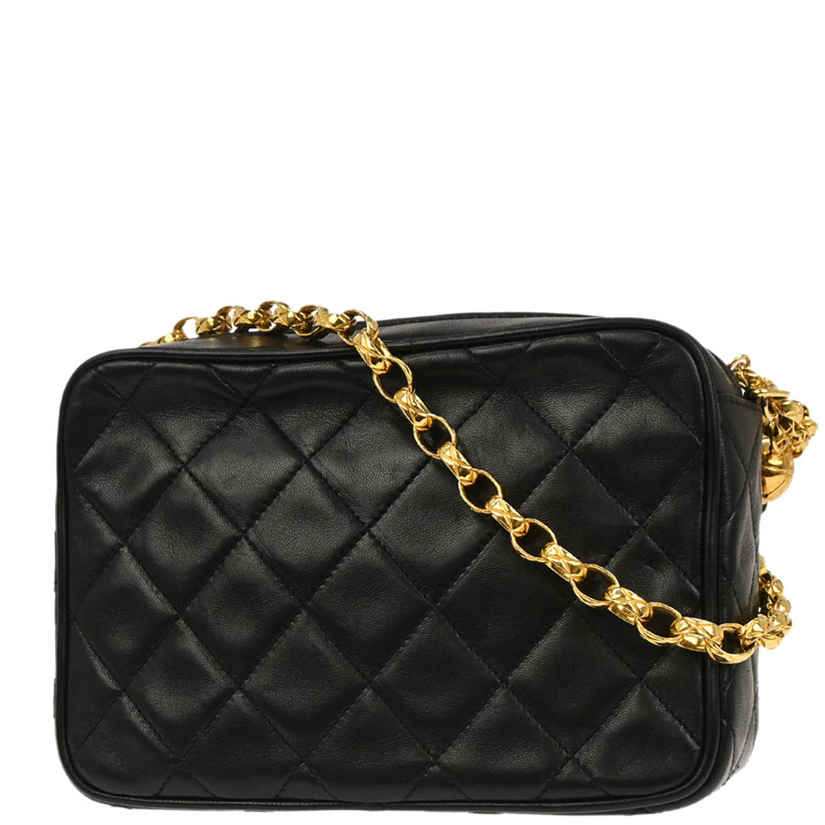Chanel 1996-1997 Black Lambskin Camera Bag Mini