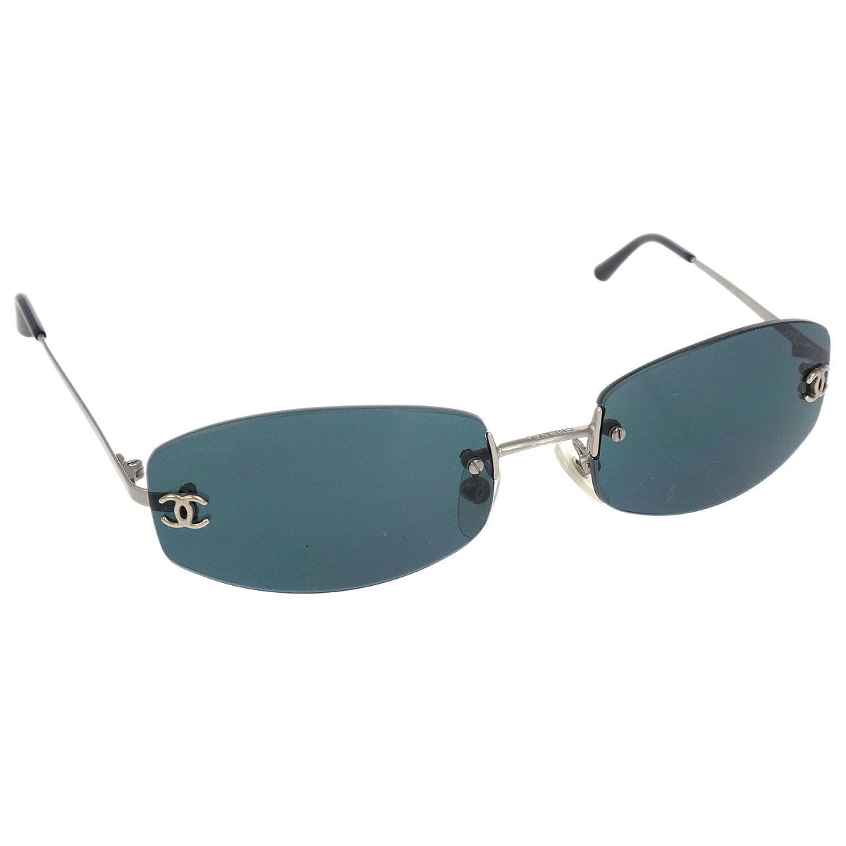 Chanel Sunglasses Eyewear Black 54□19 Small Good