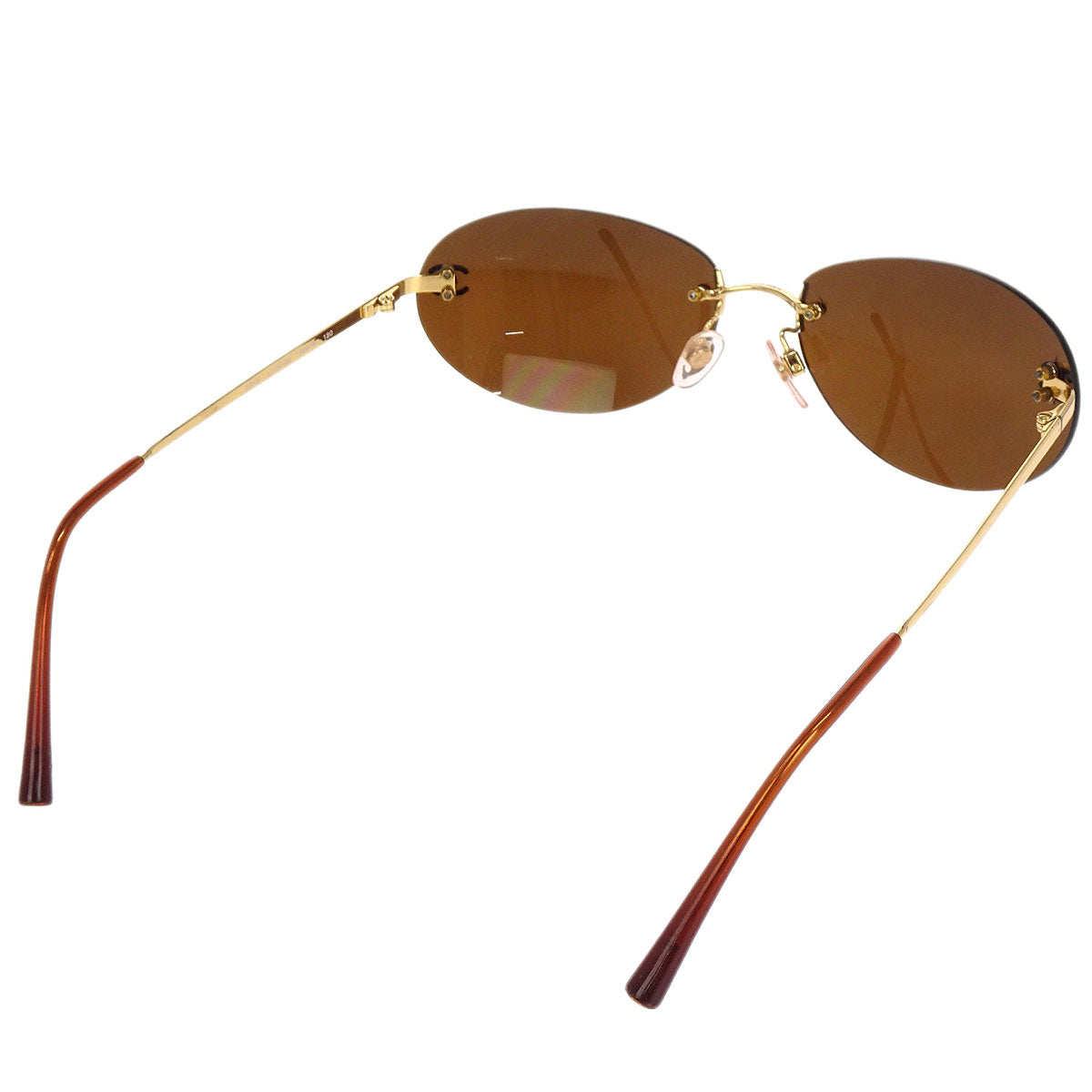 Chanel Sunglasses Eyewear Brown 59□16 Small Good