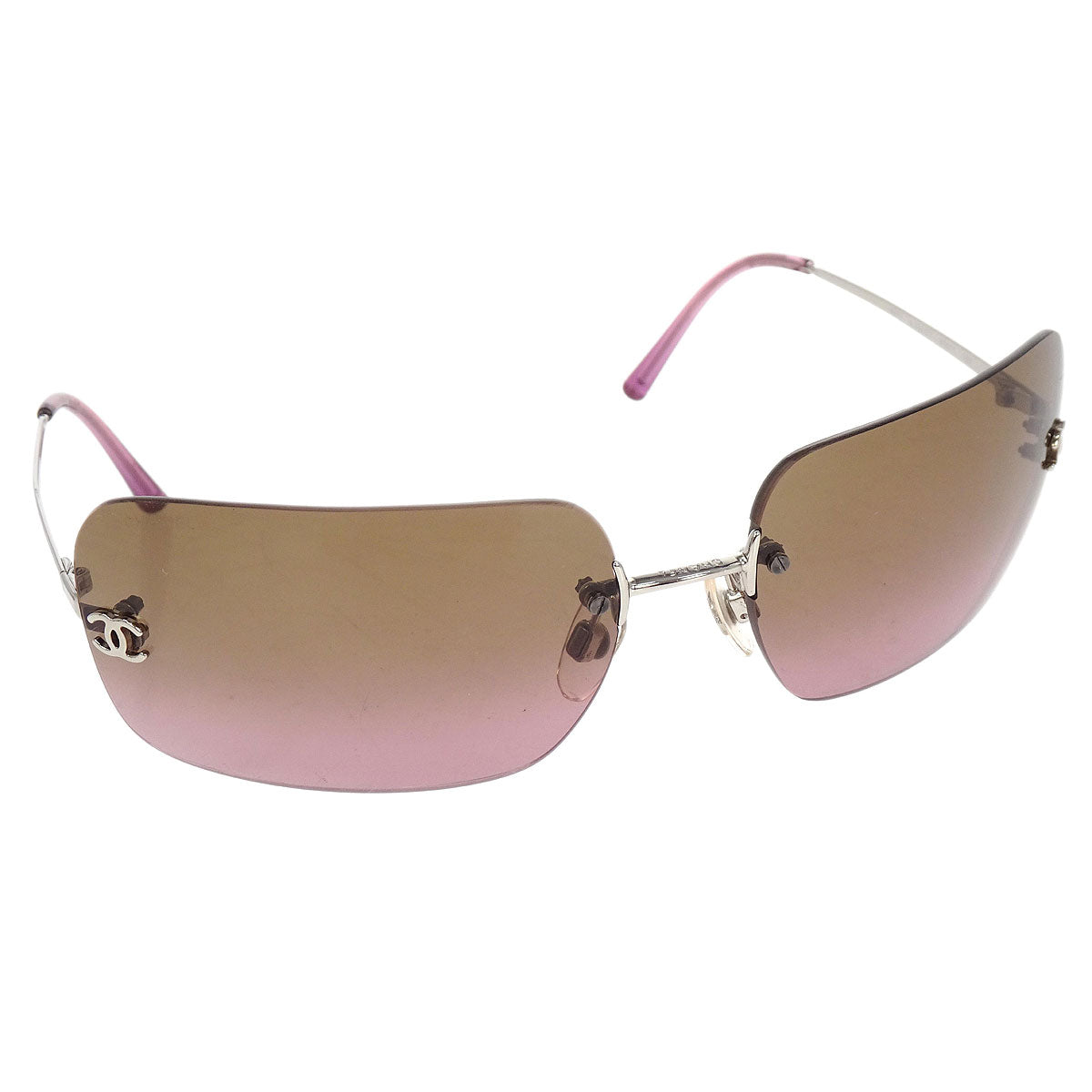 Chanel Sunglasses Eyewear Brown 62□17 Small Good