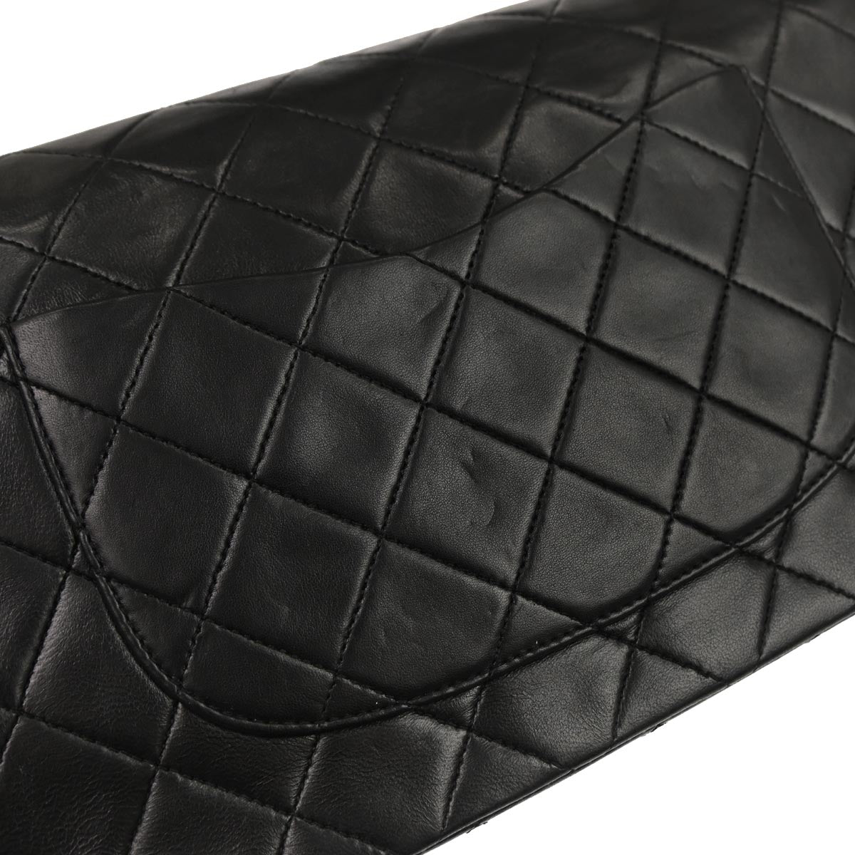 Chanel Black Lambskin Medium Classic Double Flap Shoulder Bag