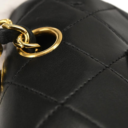 Chanel Black Lambskin Medium Classic Double Flap Shoulder Bag
