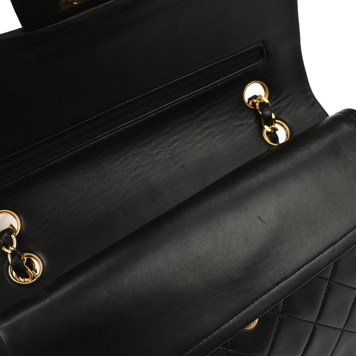 Chanel Black Lambskin Medium Classic Double Flap Shoulder Bag