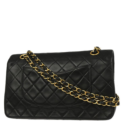 Chanel Black Lambskin Medium Classic Double Flap Shoulder Bag