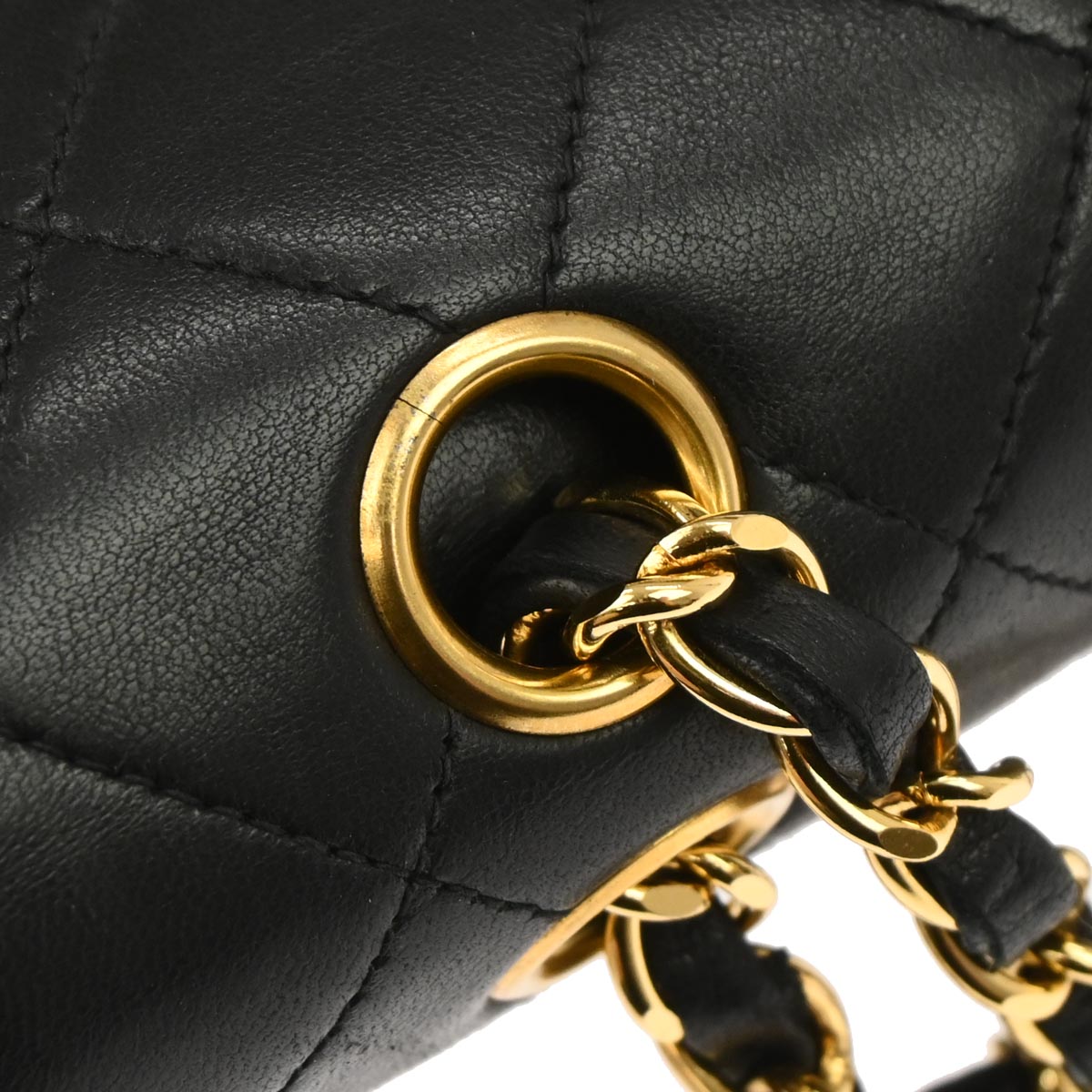 Chanel Black Lambskin Medium Classic Double Flap Shoulder Bag