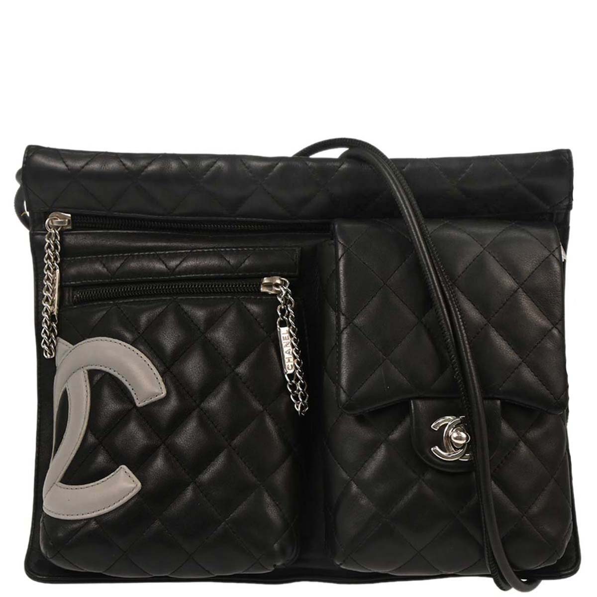 Chanel Black Calfskin Cambon Ligne Shoulder Bag