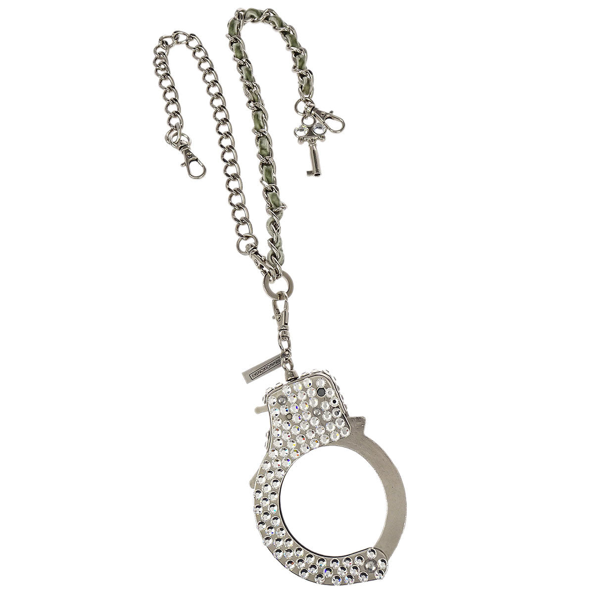 Anteprima Wrist Cuffs Motif Silver Rhinestone Bag Charm