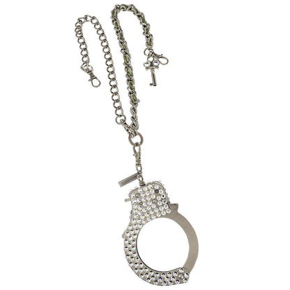 Anteprima Wrist Cuffs Motif Silver Rhinestone Bag Charm