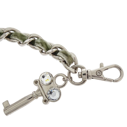 Anteprima Wrist Cuffs Motif Silver Rhinestone Bag Charm