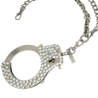 Anteprima Wrist Cuffs Motif Silver Rhinestone Bag Charm