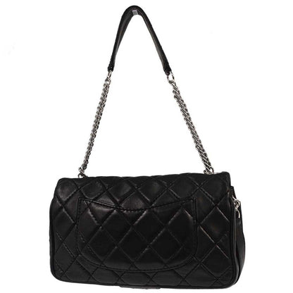 Chanel 2006-2008 Black Lambskin Secret Label Flap Bag Handbag