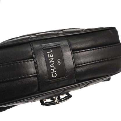 Chanel 2006-2008 Black Lambskin Secret Label Flap Bag Handbag