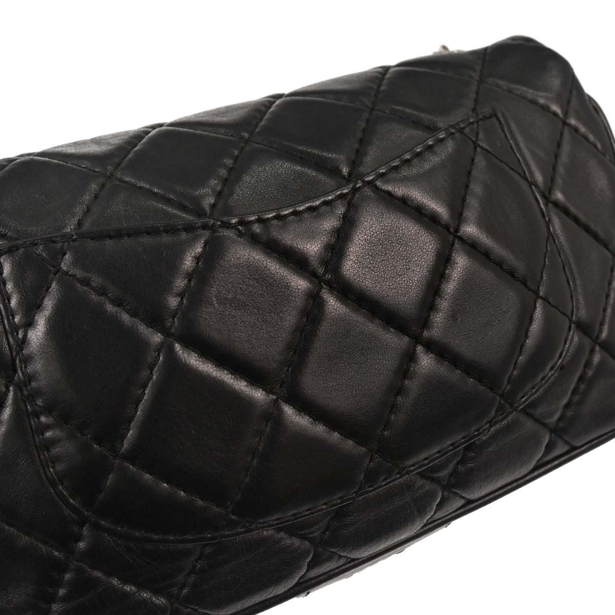Chanel 2006-2008 Black Lambskin Secret Label Flap Bag Handbag