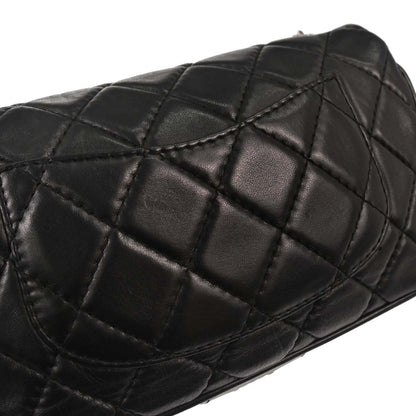 Chanel 2006-2008 Black Lambskin Secret Label Flap Bag Handbag