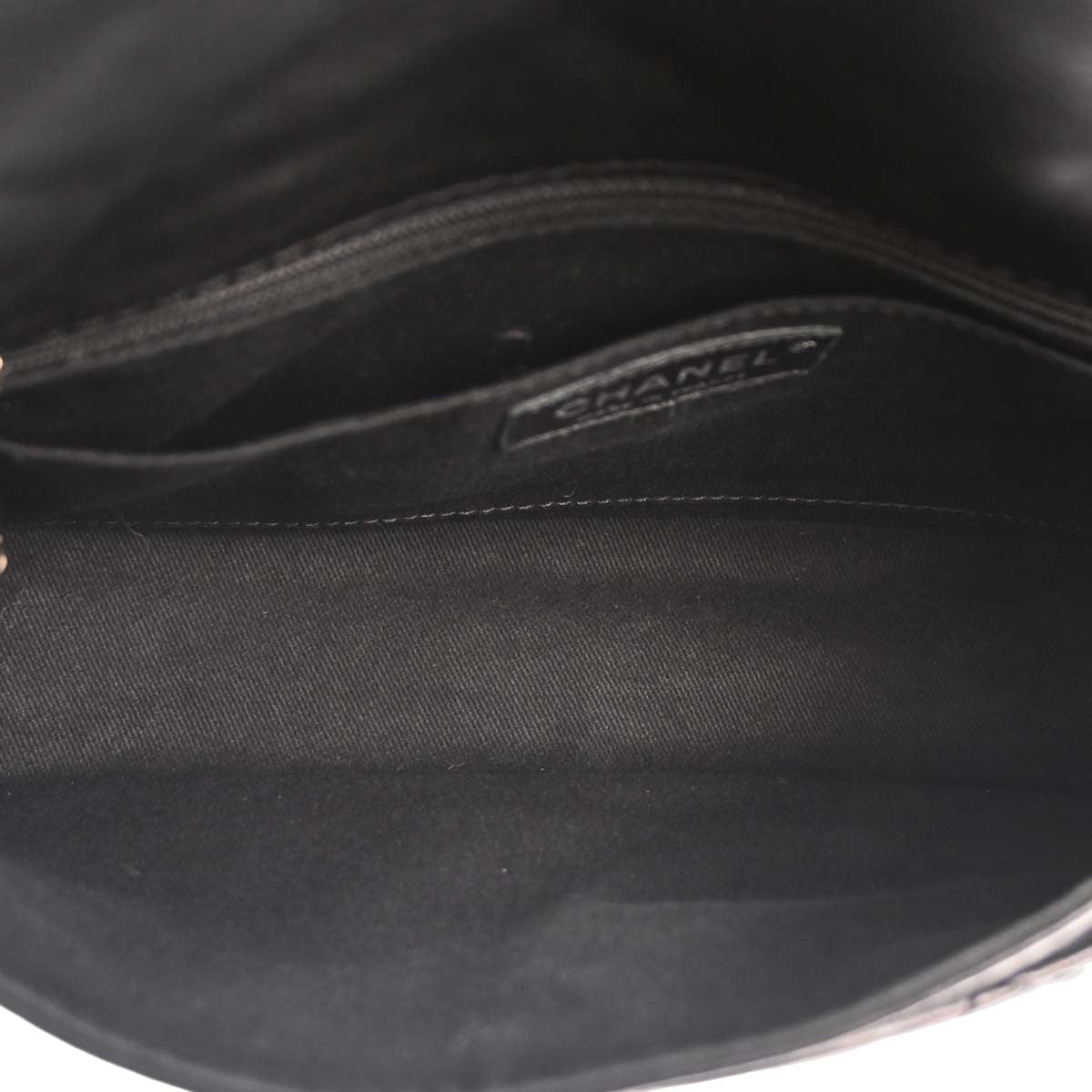 Chanel 2006-2008 Black Lambskin Secret Label Flap Bag Handbag
