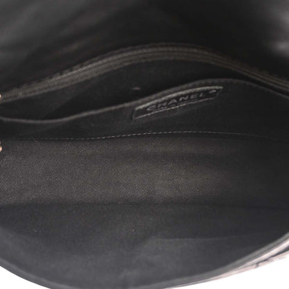 Chanel 2006-2008 Black Lambskin Secret Label Flap Bag Handbag