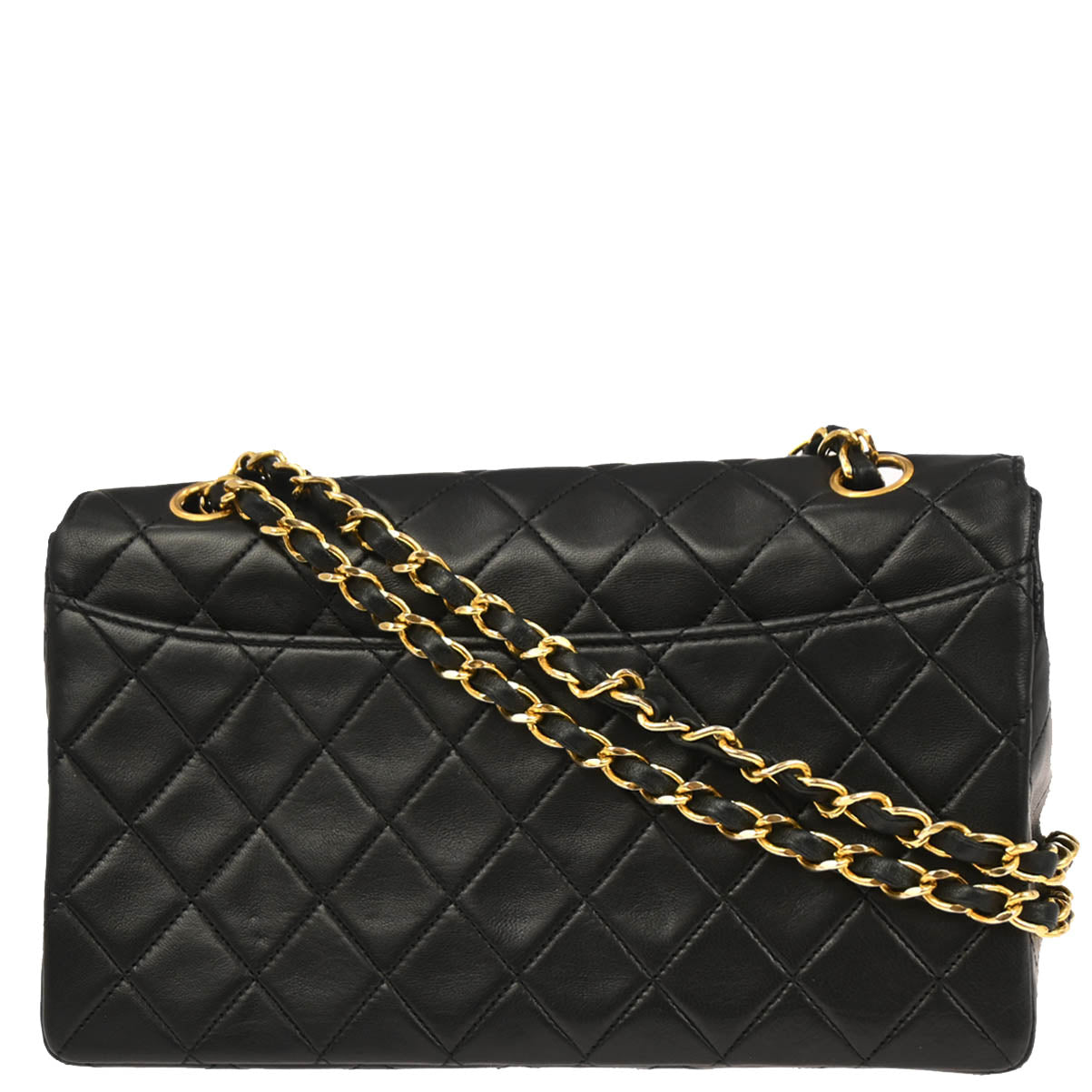 Chanel 1989-1991 Black Lambskin Shoulder Bag