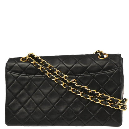 Chanel 1989-1991 Black Lambskin Shoulder Bag