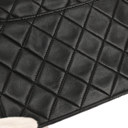 Chanel 1989-1991 Black Lambskin Shoulder Bag